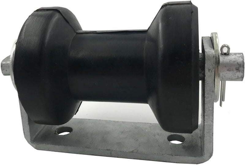 Wonwopn 4" Boat Trailer Spool Stationary Keel Base Roller Bracket Assembly for 2" -2-1/2" Trailer Tongue Frame - Image 1